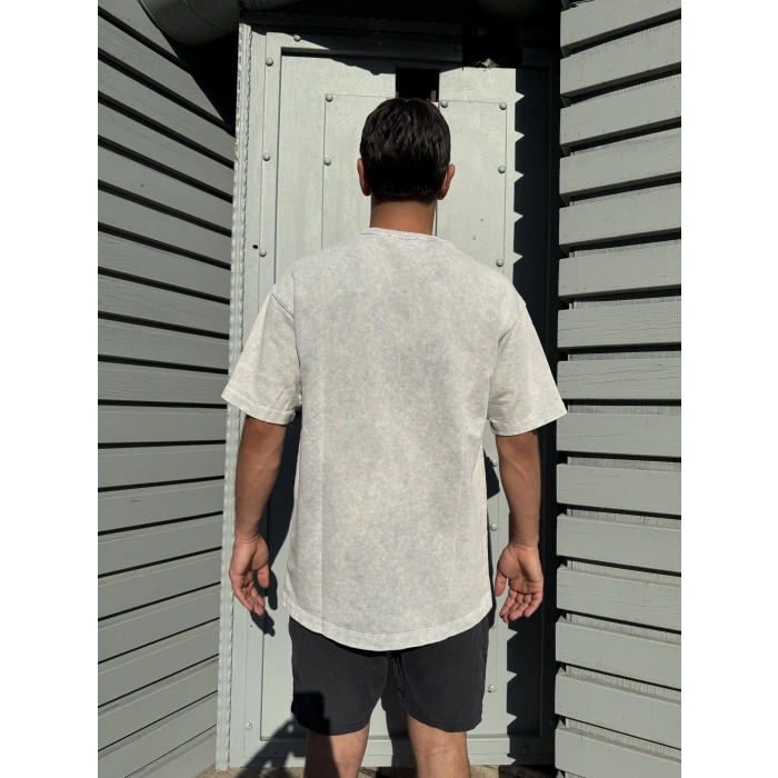 Fıtted Baskı Detay Unisex Tshirt