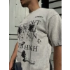 Fıtted Baskı Detay Unisex Tshirt