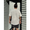 Fıtted Baskı Detay Unisex Tshirt