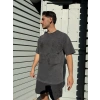 Fıtted Baskı Detay Unisex Tshirt