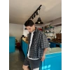 Kısa Kol Retro Unisex Gömlek