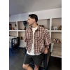 Kısa Kol Retro Unisex Gömlek