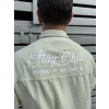 Stay Chill Nakış Detay Gömlek