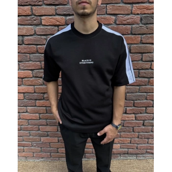 Black İs Baskı Detay Tshirt