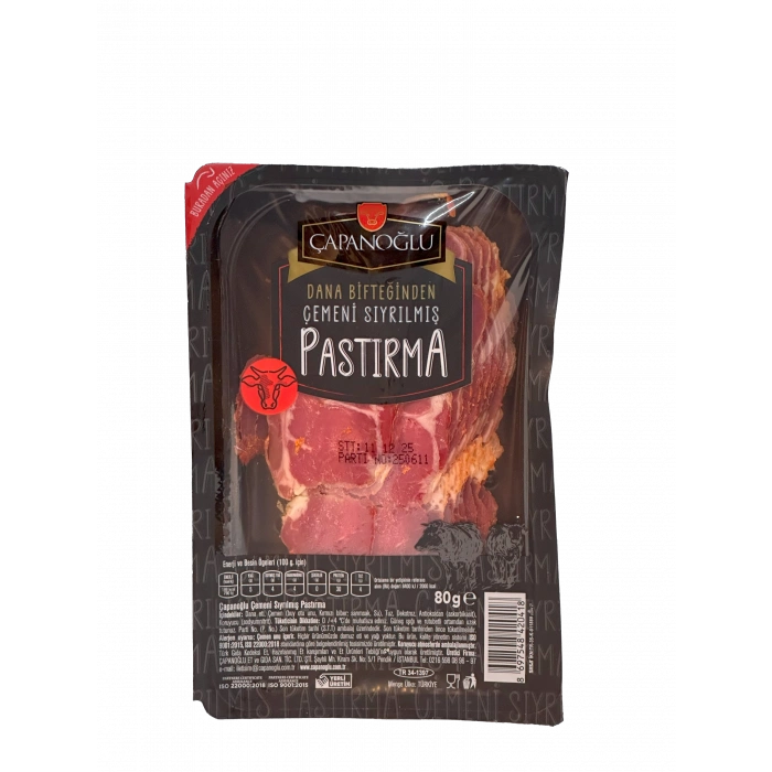 Çapanoğlu Çemeni Sıyrılmış Pastırma 80gr