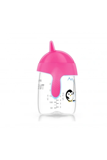 Avent Yeni Penguen Damlatmaz Bardak - 18m+ 12 340 ml - Pembe