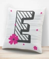 E Harfi Tasarımlı Yastık Kılıfı