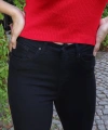 Yüksek Bel Yüksek Bel Skinny Jean Pantolon  Jean Pantolon - SİYAH