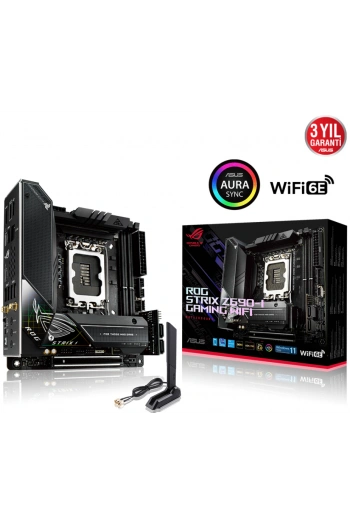 ASUS ROG STRIX Z690-I GAMING WIFI DDR5 6400Mhz(OC) HDMI M.2 Mini ITX 1700p