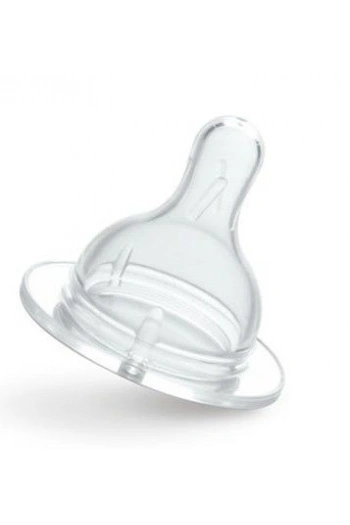 Bebedor Biberon İçin Geniş Ağızlı Yavaş Akışlı Silikon Emzik 0-3 Ay