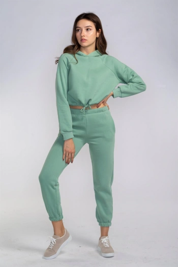Bel Lastikli Şardonlu İkili Takım-MİNT YEŞİLİ