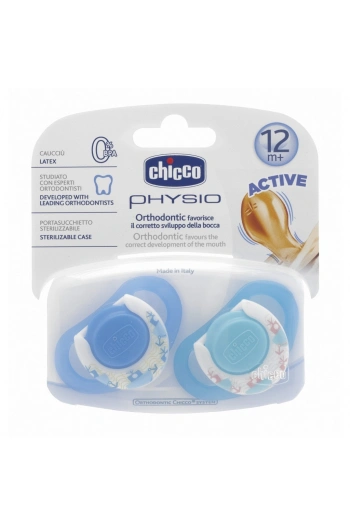 Chicco 2 li Physio Kauçuk Emzik 12 ay+ Erkek