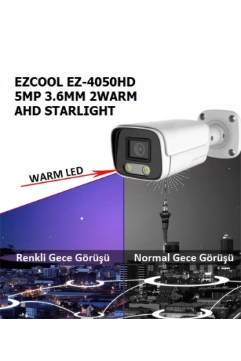 EZCOOL EZ-4050HD 5MP 3.6MM 2WARM AHD STARLIGHT