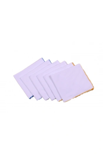 Sema Bebe Penye Bebek Mendil Çiftkat 6lı Paket - RENKLİ