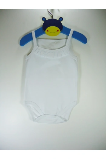 Sema Bebe Penye ip Askılı Badi (Body) - Beyaz 3-6 Ay