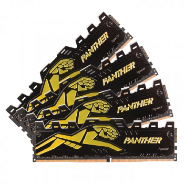 Apacer Panther Black-Gold 16GB (2x8GB) 3200Mhz CL16 DDR4 Gaming Ram (AH4U16G32C28Y7GAA-2)