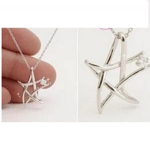 Bayan Liya Zirkon Taşlı Yıldız Kolye