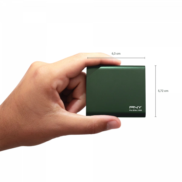 PNY Pro Elite Yeşil 250 GB 880/900MB/s USB 3.2 Gen 2 Type-C Taşınabilir SSD (PSD0CS2060GN-250-RB)