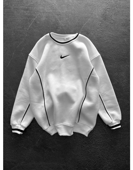 3 İ3 İPLİK PAMUKLU KUMAŞ NK YANDAN BİYELİ SWEAT BEYAZ