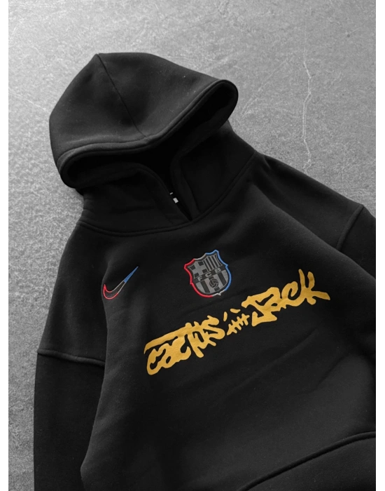 3 İPLİK PAMUKLU KUMAŞ BARC HOLOGRAM SWEAT SİYAH