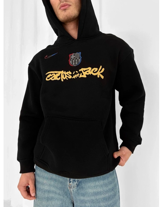 3 İPLİK PAMUKLU KUMAŞ BARC HOLOGRAM SWEAT SİYAH