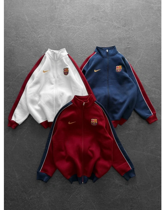 3 İPLİK PAMUKLU KUMAŞ BARÇA BİYELİ HIRKA BORDO