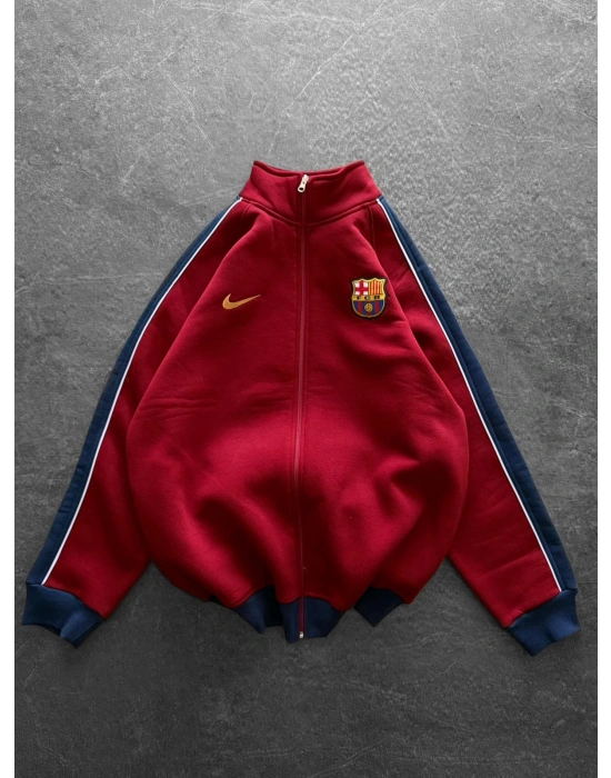 3 İPLİK PAMUKLU KUMAŞ BARÇA BİYELİ HIRKA BORDO