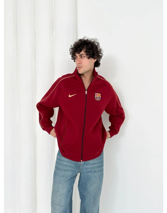 3 İPLİK PAMUKLU KUMAŞ BARÇA HIRKA KIRMIZI