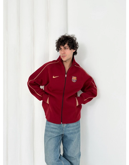 3 İPLİK PAMUKLU KUMAŞ BARÇA HIRKA KIRMIZI