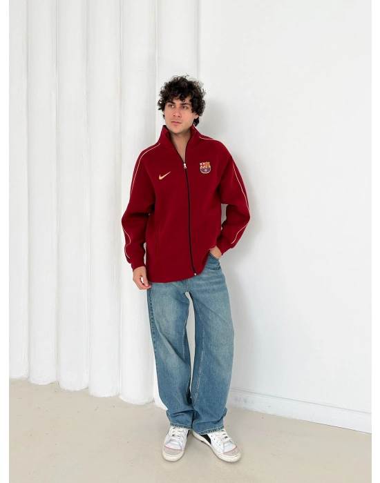 3 İPLİK PAMUKLU KUMAŞ BARÇA HIRKA KIRMIZI