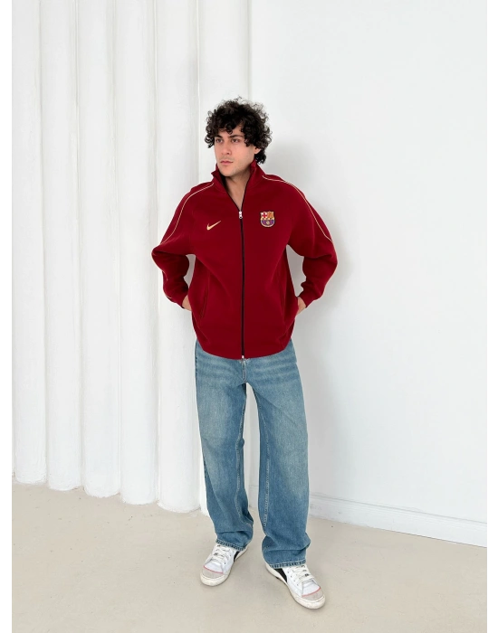 3 İPLİK PAMUKLU KUMAŞ BARÇA HIRKA KIRMIZI