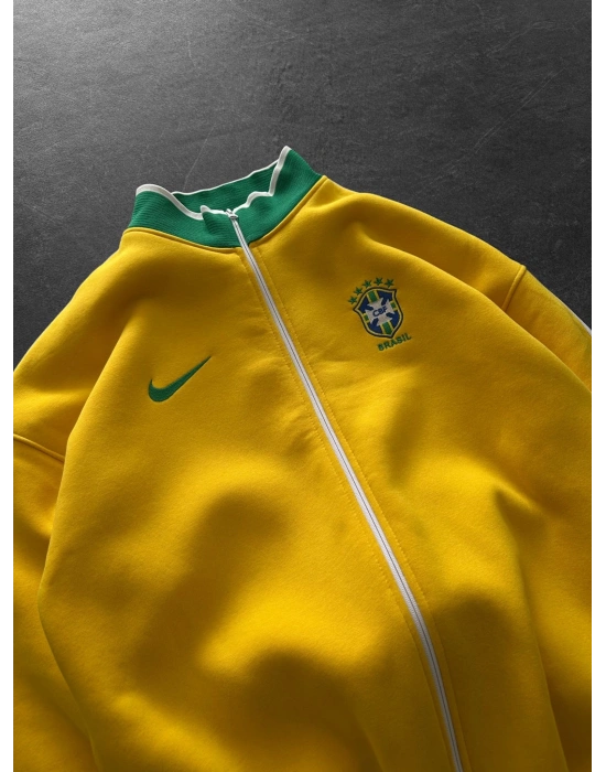 3 İPLİK PAMUKLU KUMAŞ BRASİL YAN ŞERİT HIRKA SARI