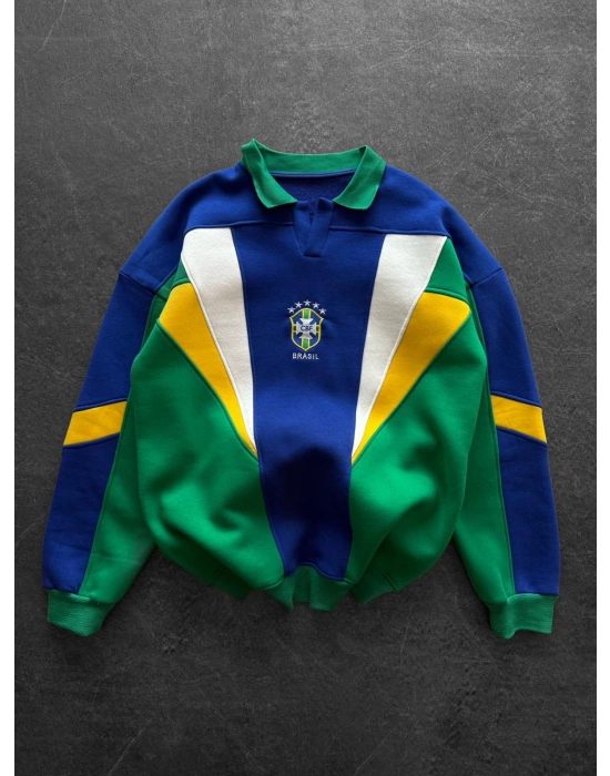 3 İPLİK PAMUKLU KUMAŞ FULL PARÇALI BRASİL SWEAT