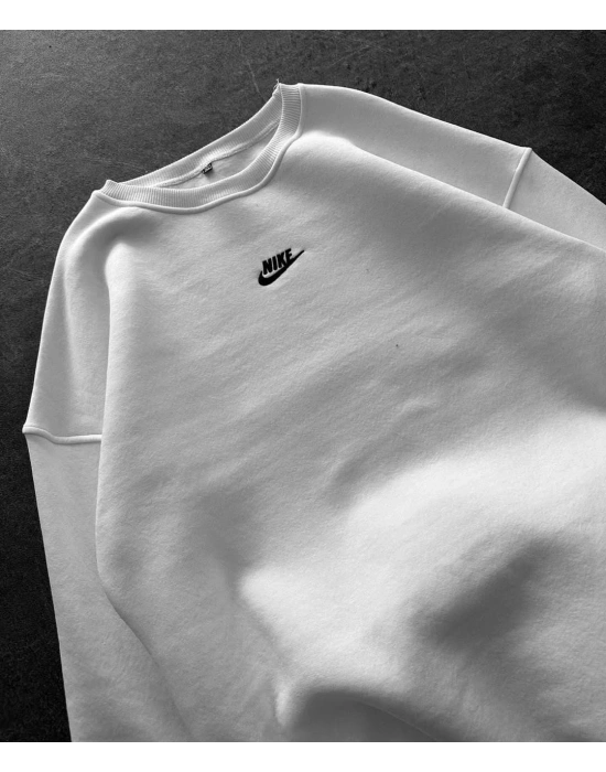 3 İPLİK PAMUKLU KUMAŞ İCON SWEAT BEYAZ