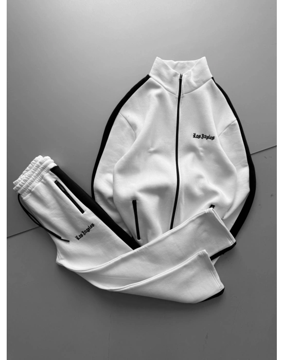 3 İPLİK PAMUKLU KUMAŞ LOS ANGELS EŞOFMAN TAKIMI