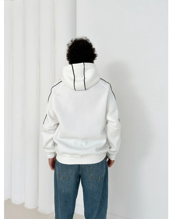 3 İPLİK PAMUKLU KUMAŞ NK HIRKA BEYAZ