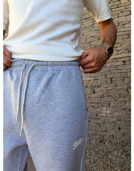 3 İPLİK ŞARDONLU STW BİYELİ EŞOFMAN GRİ