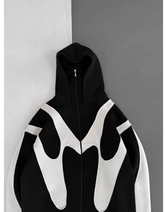 44 MASKE OVERSİZE HIRKA SİYAH