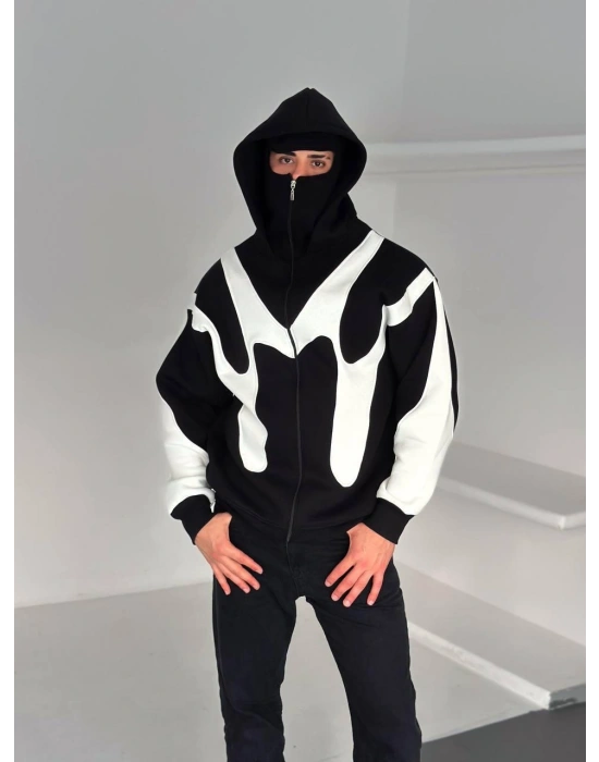 44 MASKE OVERSİZE HIRKA SİYAH