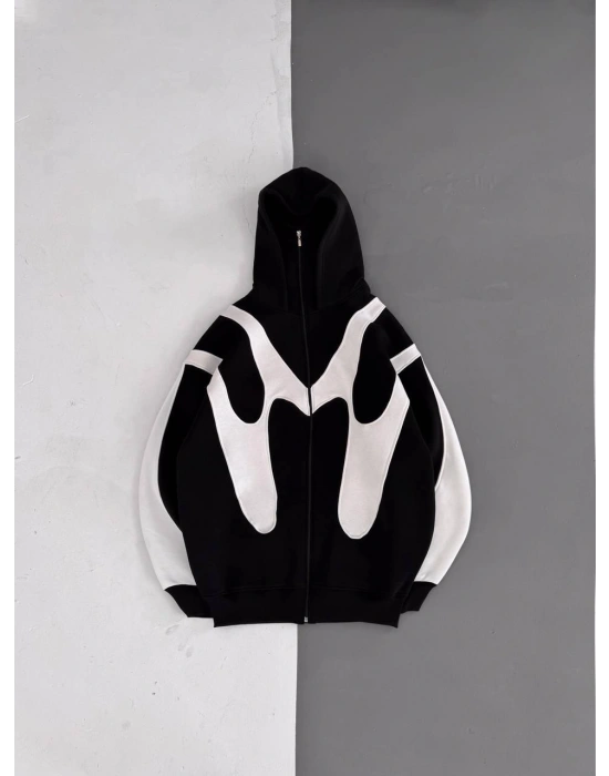 44 MASKE OVERSİZE HIRKA SİYAH