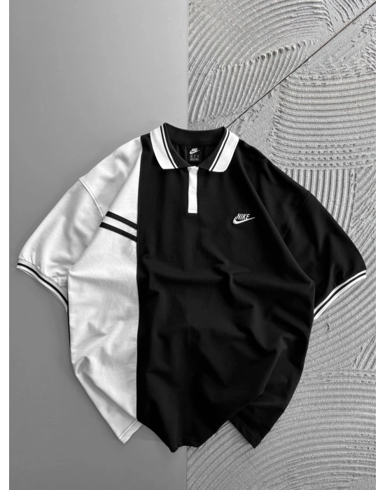 POLO YAKA NK RESMİ NAKIŞLI OVERSİZE TSHİRT