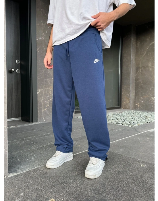 2 İPLİK KUMAŞ BAGGY KALIP PAÇA LASTİKLİ NK NAKIŞ EŞOFMAN ALTI LACİ