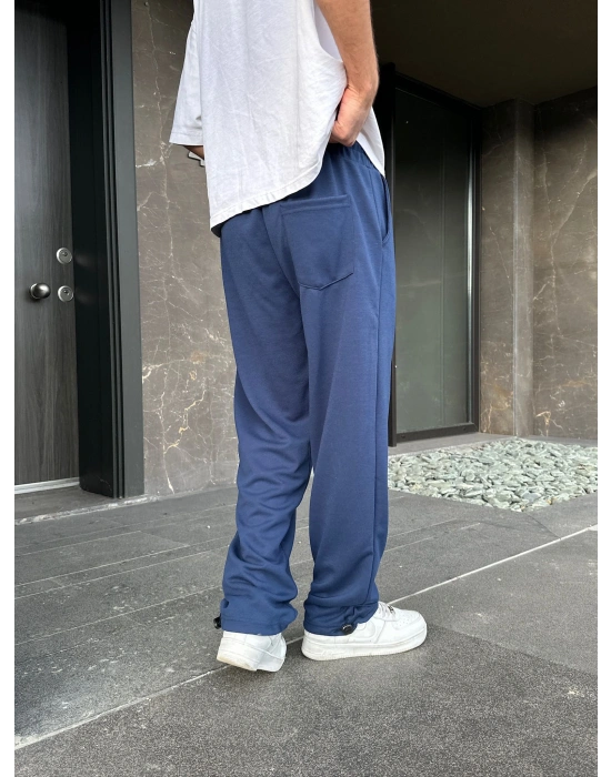 2 İPLİK KUMAŞ BAGGY KALIP PAÇA LASTİKLİ NK NAKIŞ EŞOFMAN ALTI LACİ