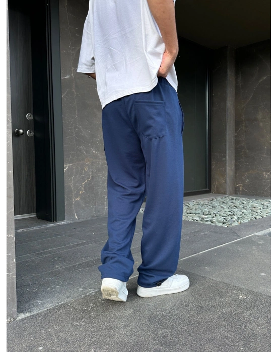 2 İPLİK KUMAŞ BAGGY KALIP PAÇA LASTİKLİ STW KABARTMA NAKIŞ EŞOFMAN ALTI LACİ