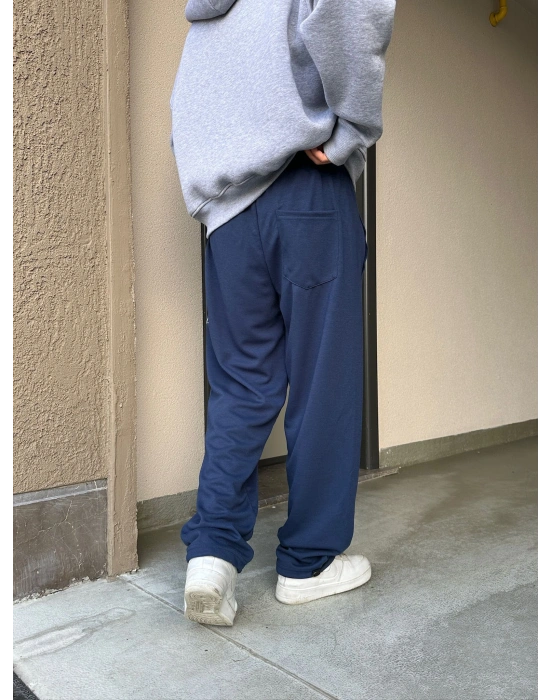 2 İPLİK KUMAŞ BAGGY KALIP PAÇA LASTİKLİ STW İÇİ DOLUMLU NAKIŞ EŞOFMAN ALTI LACİ