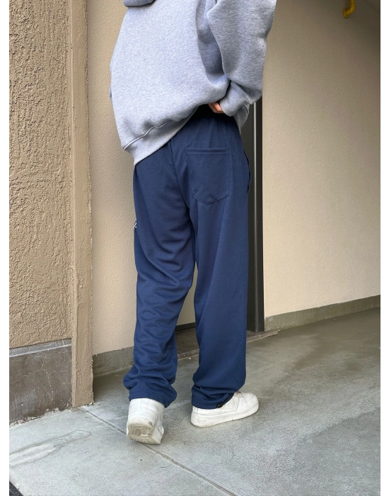 2 İPLİK KUMAŞ BAGGY KALIP PAÇA LASTİKLİ STW İÇİ DOLUMLU NAKIŞ EŞOFMAN ALTI LACİ