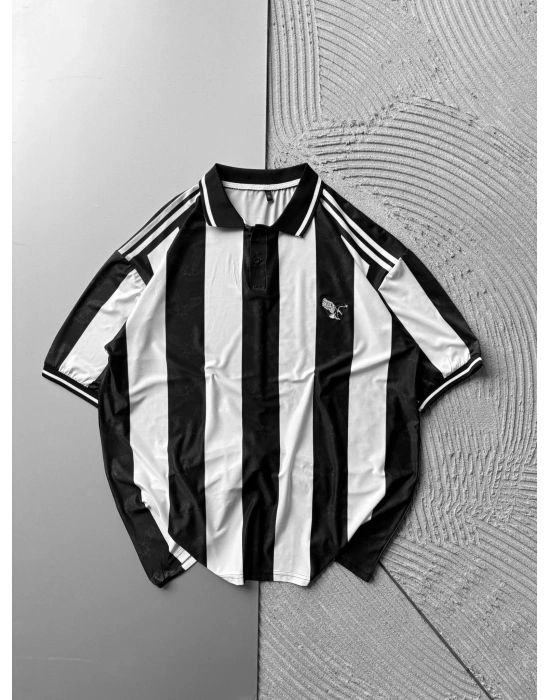 POLO YAKA FORMA KUMAŞ TARAFTAR DİJİTAL BASKI OVERSİZE TSHİRT BJK