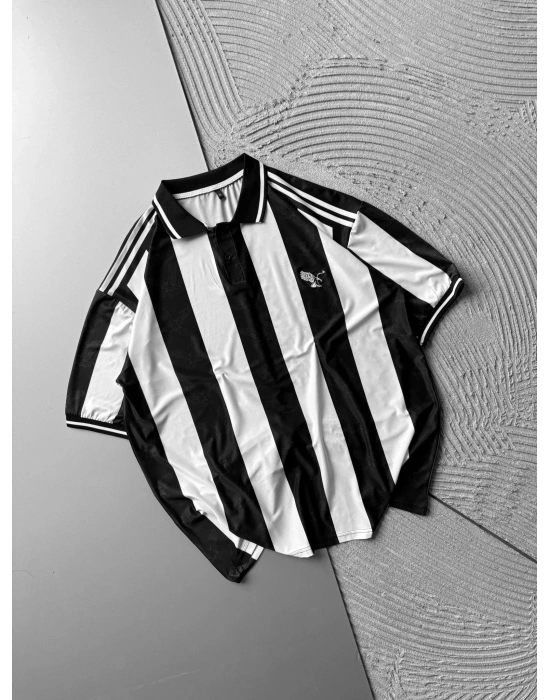 POLO YAKA FORMA KUMAŞ TARAFTAR DİJİTAL BASKI OVERSİZE TSHİRT BJK