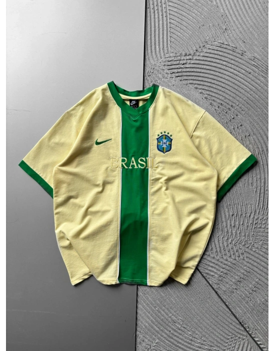 BRASİL ORTA SERİT NAKIŞLI OVERSİZE TSHİRT