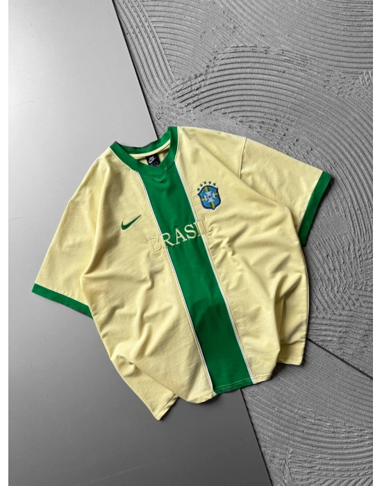 BRASİL ORTA SERİT NAKIŞLI OVERSİZE TSHİRT